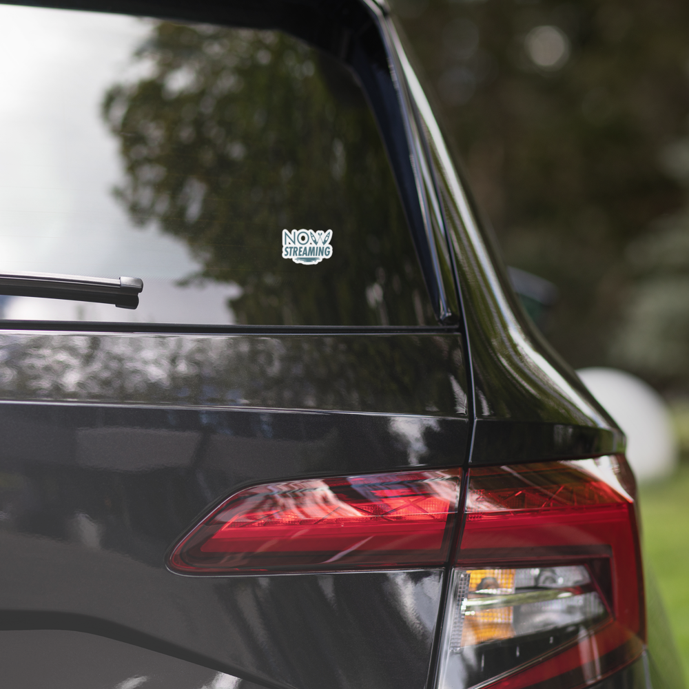 Now Streaming Logo Stickers