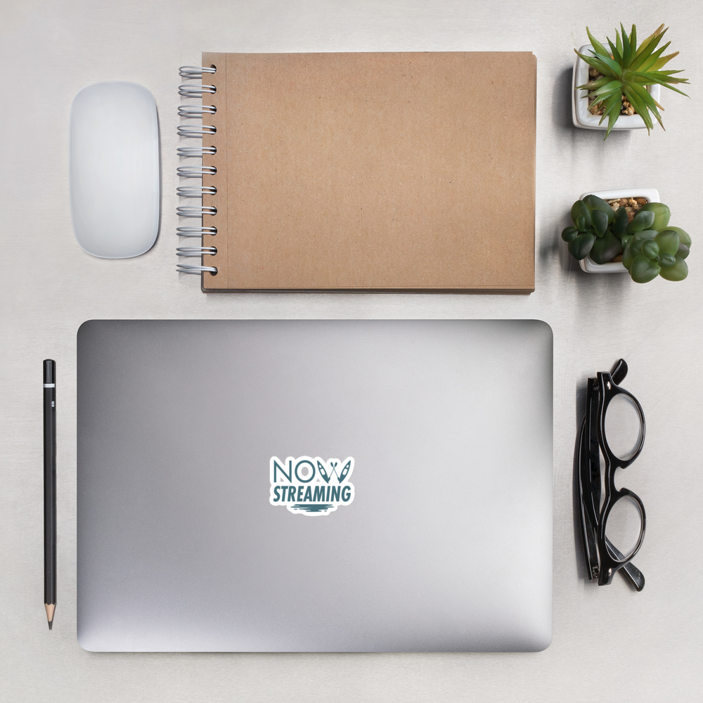 Now Streaming Logo Stickers